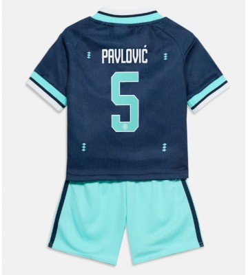 Tyskland Aleksandar Pavlovic #5 Udebanetrøje Børn VM 2026 Kortærmet (+ Korte bukser)